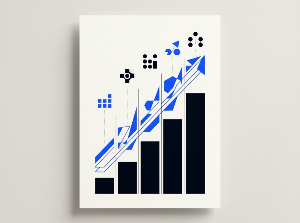 Editorial illustration — measurable business results